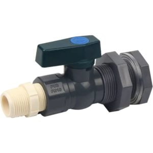 Connector pvc Water Tanks 3/4 Inch pvc Rain Barrel Faucet with Bulkhead Fitting and Hose Adapter(G3/4)