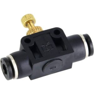 Copper + Plastic Air Flow Controller T-shaped Air Fitting Air Regulator for Hose (8mm)