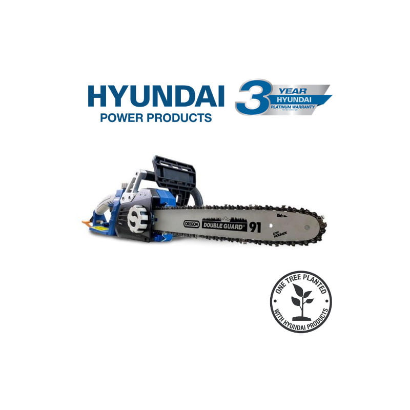 Corded Electric Chainsaw Hyundai HYC2400E 2400W / 230V 16' - Garden ...