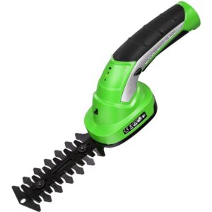 Cordless Grass Shear & Shrubbery Trimmer - 2 in 1 Handheld Hedge Trimmer 7.2V Electric Grass Trimmer Hedge Shears / Grass Cutter Rechargeable