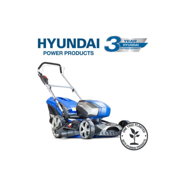 Cordless Lawnmower Hyundai HYM80LI460P 80V Lithium-Ion Battery Powered 45cm Cutting Width With Battery & Charger