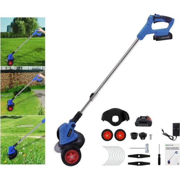 Cordless Strimmer Telescopic Lightweight Powerful Grass Trimmer Battery Change Grass Edger Lawn Cutter