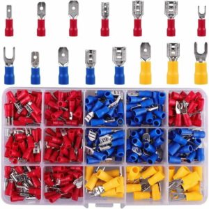 Crimp Terminal, 300 Pieces Car Electrical Terminals, Spade Terminals and Spade Terminals