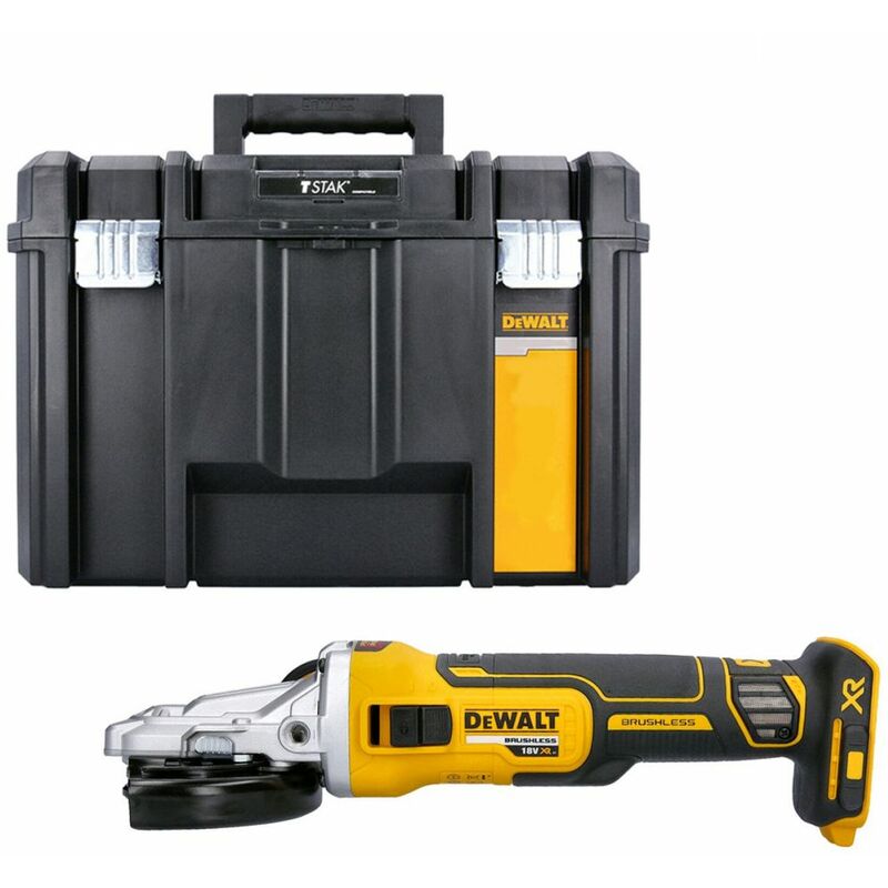DCG405FN 18V 125mm Brushless Flathead Angle Grinder With DWST1-71195 Case - Dewalt