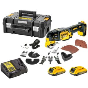 DCS355D2 Cordless 18V xr Brushless Multi-Tool with 35pc Accessory Kit, 2 x 2.0Ah Battery, Charger and Case - Dewalt