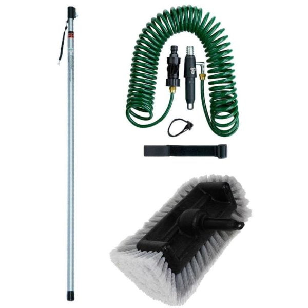 DP570 Telescopic Pole Handle 5m Swop Top + Spiral Hose Pipe + Soft Brush - Darlac