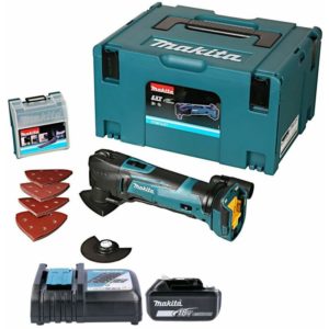 DTM51ZJX7 18V Multi Tool With 23pc Accessory Kit + 1 x 5.0Ah Battery, Charger & Case - Makita