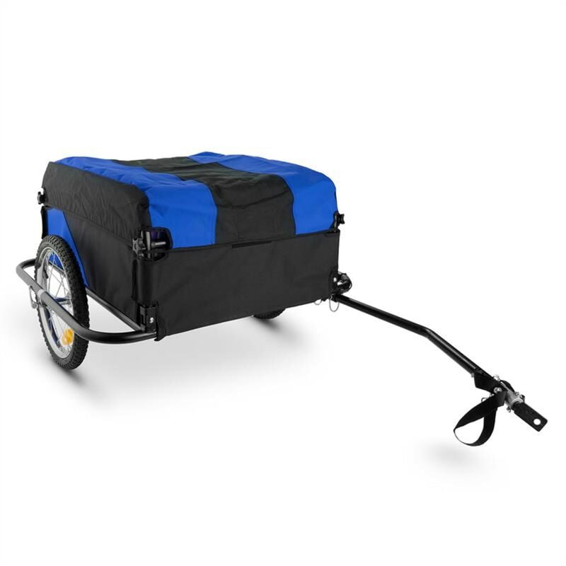DURAMAXX Mountee Bicycle Trailer Load 130l 60kg Steel Tube Black-Red - Blue
