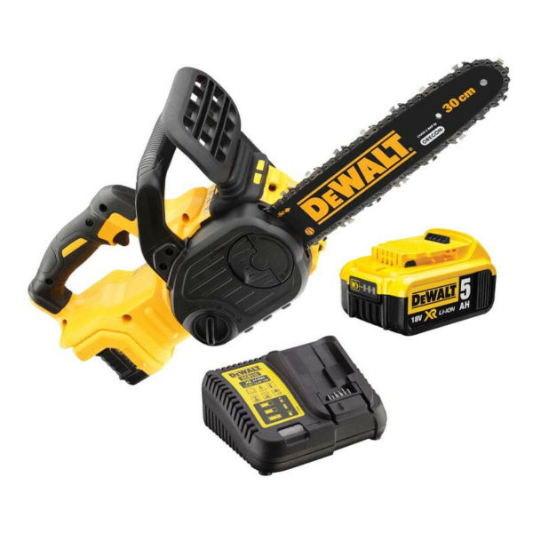 DeWalt DCM565P1 18V XR Brushless 30cm Chainsaw with 1x 5.0Ah Battery