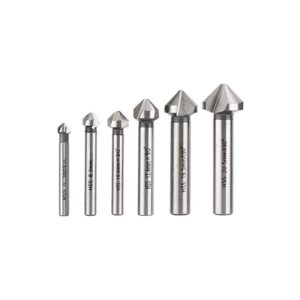 Deckon - 6+1PCS Chamfer Cutter hss 6542 90° Conical Drill Bit Countersink Twist Drill Bits Cylindrical Deburring Cutter for Wood Metal pvc Machine