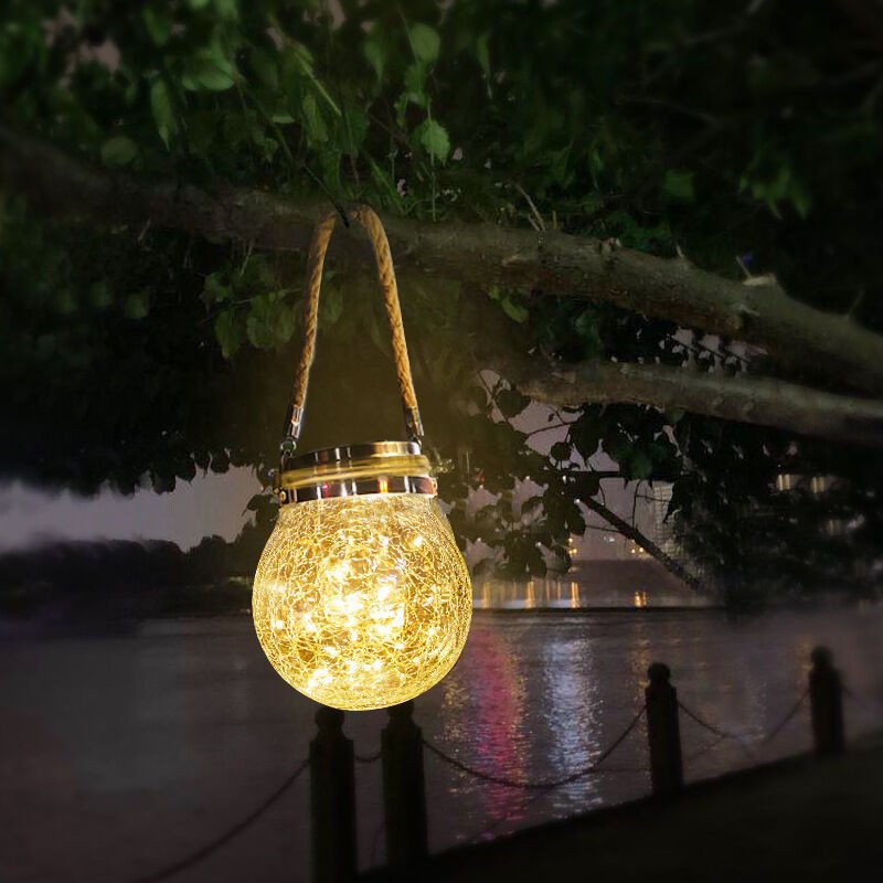 Decorative Solar led Glass Light Garden Lighting, led Garden Lights, 1 Pack led String Lights, Solar Lamp Decoration for Christmas, Parties,