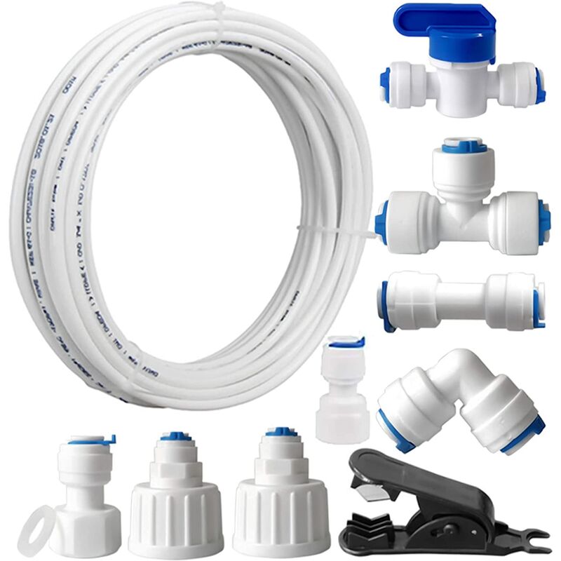 Denuotop - Refrigerator Parts and Accessories Water Supply Hose, Universal Refrigerator Connector Kit Water Connection Set Refrigerator Water Hose