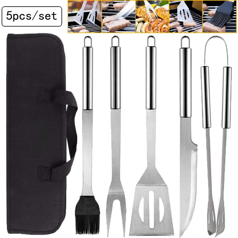 Denuotop - bbq Tool Set, bbq Tool Kit, Stainless Steel bbq Tools, Portable bbq Utensils - bbq Tool Set for Outdoor / Camping / Gardening