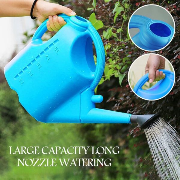 Detachable Watering Can with Long Mouth Plastic Watering Can with Lid and Large Capacity Plant Watering Can Indoor Watering Can