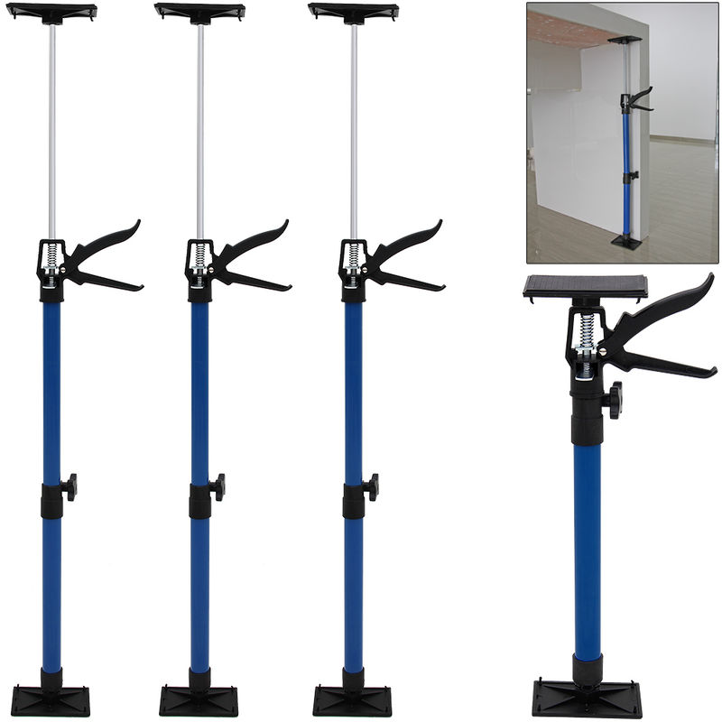 Deuba - 3x Door Frame Strut 50 - 115 cm Telescopic Door Setting Tool Blue Clamp diy
