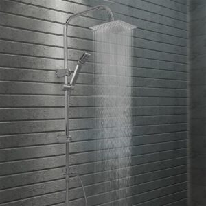 Devenirriche - Dual Head Shower Set with Hand Shower Stainless Steel - Silver