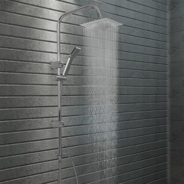 Devenirriche - Dual Head Shower Set with Hand Shower Stainless Steel - Silver