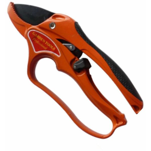 Devenirriche - Ratchet secateurs secateurs with switching the ratchet on and off, branch anvil pruner woody branches branches Garden branch