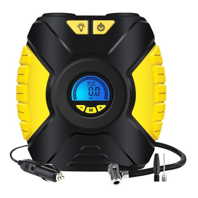 Digital Car Tyre Inflator Air Tool Portable Air Compressor Car Tyre Pump Automatic 12V Electric Air Pump Tyre Inflation with Tyre Pressure Gauge
