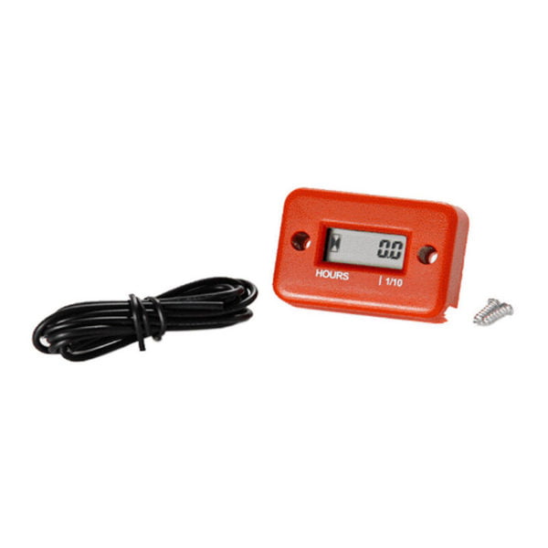 Digital Inductive Hour Meter, Marine Log Trimmer Inverter Marine Motorcycle Maintenance Hour Meter (Red)