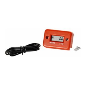 Digital Inductive Hour Meter, Marine Log Trimmer Inverter Marine Motorcycle Maintenance Hour Meter (Red)