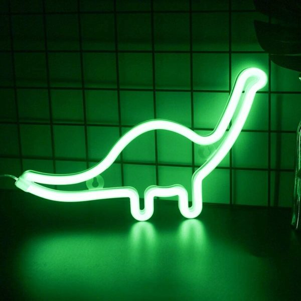 Dinosaur Neon Signs Green Neon Sign led Cute Animal Light Wall Art Bedroom Night Light For Kids Home