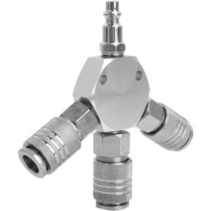 Distributor Quick Coupling Compressed Air y Piece 3-Way Air Hose Distributor Pneumatic Connection Quick Coupling Connection Adapter Splitter 1/4 f-npt