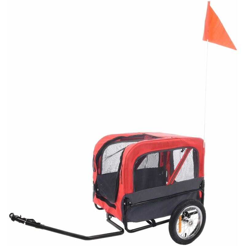 Dog Bike Trailer Romero Red 59.5x43x51 cm Flamingo Red