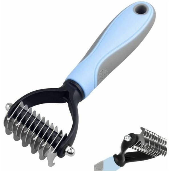 Dog Grooming Rake, Dog Detangling Comb and Long Hair Dog Brush, Dog and Cat Grooming Rake Remove Undercoat of Pets