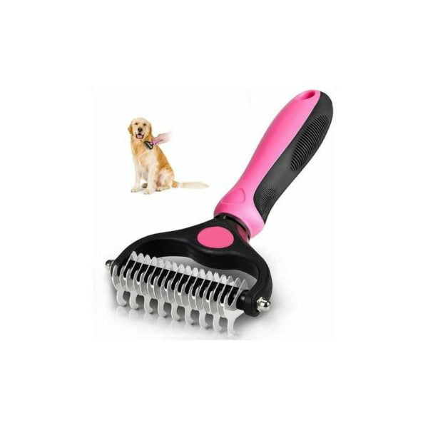 Dog Hair Brush Cat Brush, Dog Detangling Rakes, Hair Removal Grooming Brush, Undercoat Grooming Comb Removes Undercoat, Detangling Rake for Pets