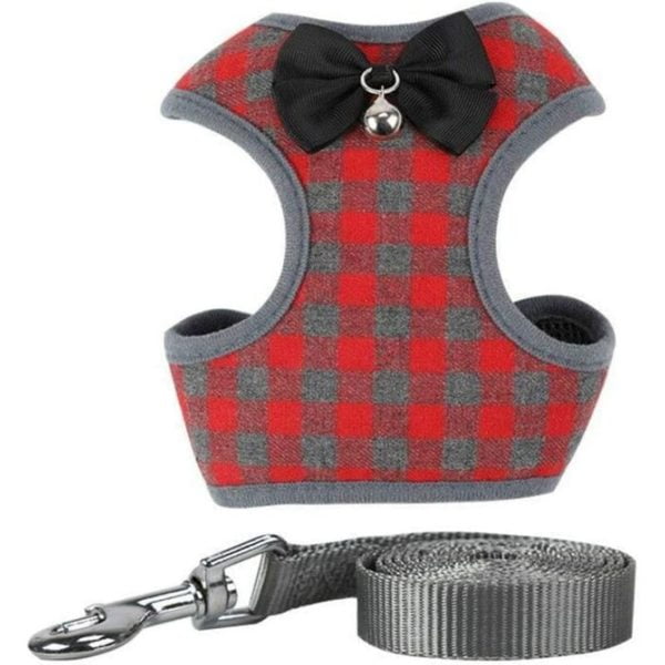 Dog Harnesses Cat Harnesses for Dogs Cat Harnesses for Hiking Soft Mesh Vest for Small Dogs Cat MZ123 (s, Red) - Langray