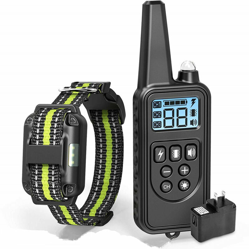 Dog Training and Education Collar, Harness and Leash, Electric Dog Training Collar 800m Remote Control Range with LCD Display, Pet Remote Control