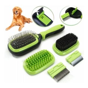 Dog grooming comb Pet rake brush set with massage comb - 5 pieces