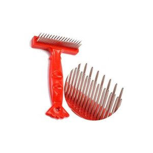 Double Row Pet Comb Stainless Steel Pins Dog Cat Grooming Undercoat Rake Brush Safe And Durable Products
