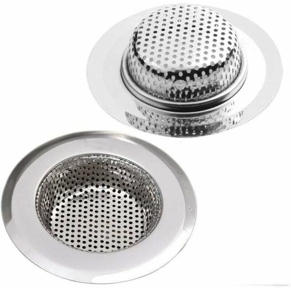 Drain strainer set of 2, � 11,5 cm stainless steel kitchen sink shower tray, filter strainer, 2 pieces / set drain strainer