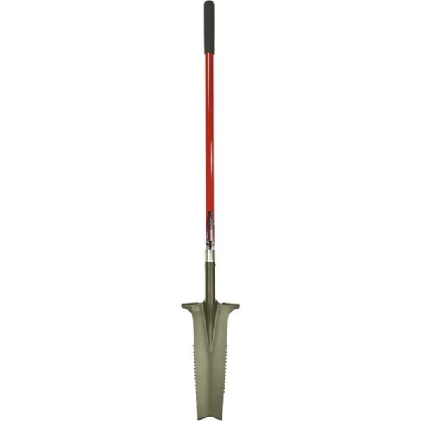 Drainage spade with XL handle - ROOTSLAYER - VENTEO - inverted V-shaped blade - ultra-sharp carbon steel teeth - extended handle