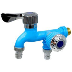 Dual Control Faucets Double Outlets Water Tap Universal Interface Connector Sink Faucets Home Bathroom Hose Irrigation Fitting Garden Watering