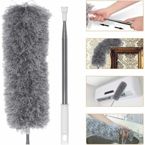 Dust Mop and Floor Mop Duster Telescopic Microfiber Mop Dust Mop with Folding Corner Broom Easily remove dust and cobwebs. Extra long 280 cm