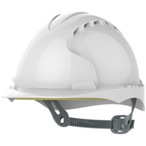 EVO2 Safety Helmet Vented with Slip Ratchet - White - White - JSP