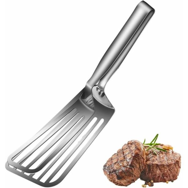 Echoo - Fried Steak Shovel Fried Steak Tongs Stainless Steel Meat Tongs Multifunctional Grill Tongs Fried Fish Tongs for Kitchens, Restaurants,