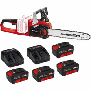 Einhell GE-LC 36/35 Li 36v Cordless Brushless Chainsaw 350mm 4 x 4ah Li-ion Charger