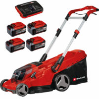 Einhell RASARRO 36/42 36v Cordless Brushless Rotary Lawnmower 420mm 4 x 5.2ah Li-ion Twin Battery Charger