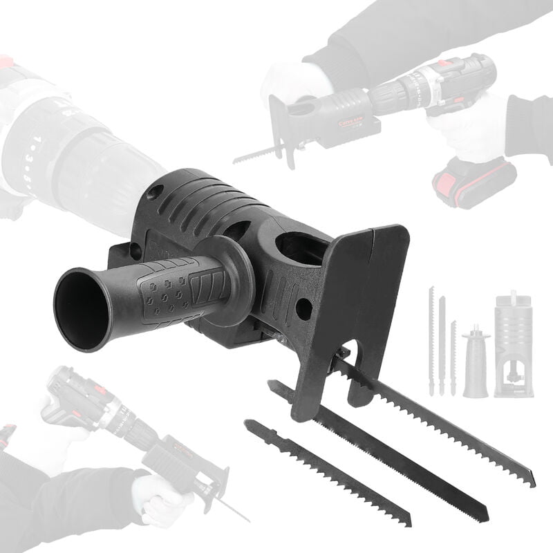 Electric Drill Modified To Electric Saws Accessory Modification Tool Kit Electric Reciprocating Saws Drill to Jig Saws Portable Woodworking Cutting