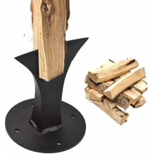 Electric Log Splitter Wood Splitter Wedge Heavy Duty Small Firewood Splitter Manual Log Splitter for Small Fireplace Wood Stove, Black