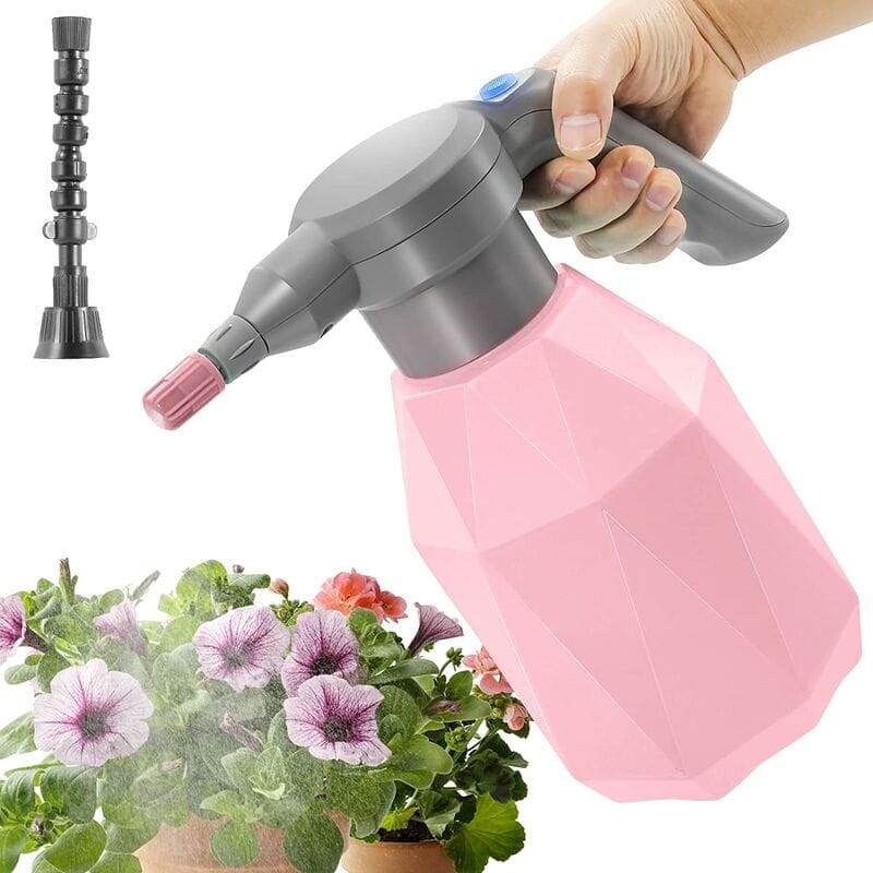 Electric Spray Bottle Plant Mister for Indoor/Outdoor Plants, 2L Automatic Watering Can Rechargeable Battery Powered Sprayer with Adjustable Spout