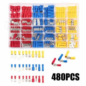 Electrical Connectors Electrical Wire Terminals 480pc Spade Connector Set Insulated Terminal Terminal Crimp Assortment