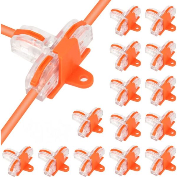Electrical t Connector 16Pcs Waterproof Wire Connector Terminal Electrical Connection, t Type Compact T-shaped Cable Connector, Compact Conductor