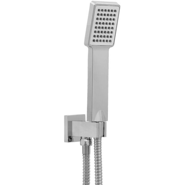 Enki - EO008 Hand Shower Kit Square Bracket Holder Elbow Outlet Head and Hose Bath