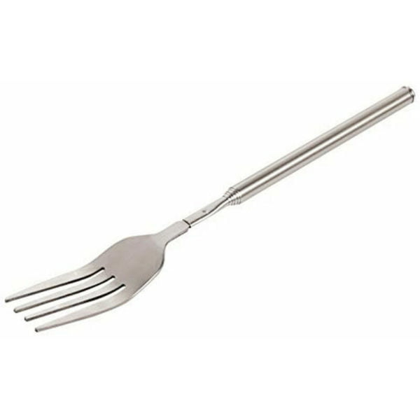 Extendable Fork Telescopic Fork Extendable Long Handle Fork Barbecue Toasting Dinner Fruit Dessert Long Fork Cutlery (1pc)