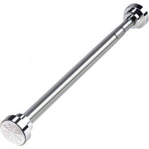 Extendable Shower Curtain Tension Rod Telescopic Pole Stainless Steel Bathroom Closet Hanging Rod (65-100cm)